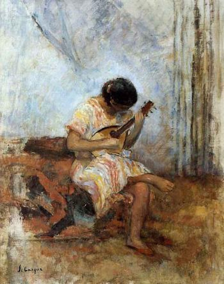Joueuse de mandoline by Henri Lebasque