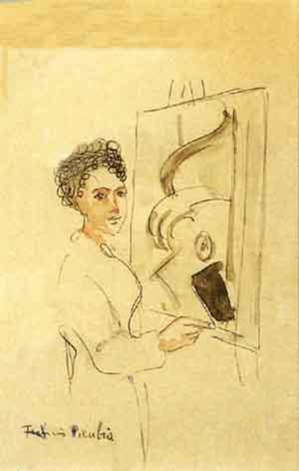 Jeune femme devant le chevalet by Francis Picabia