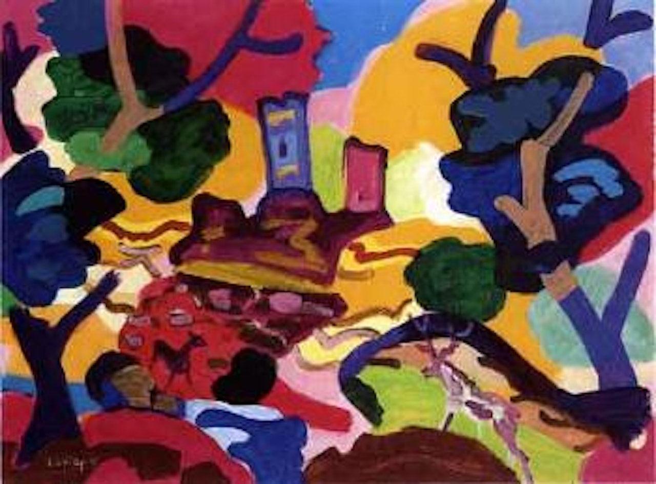 Paysage aux deux tours by Charles Lapicque