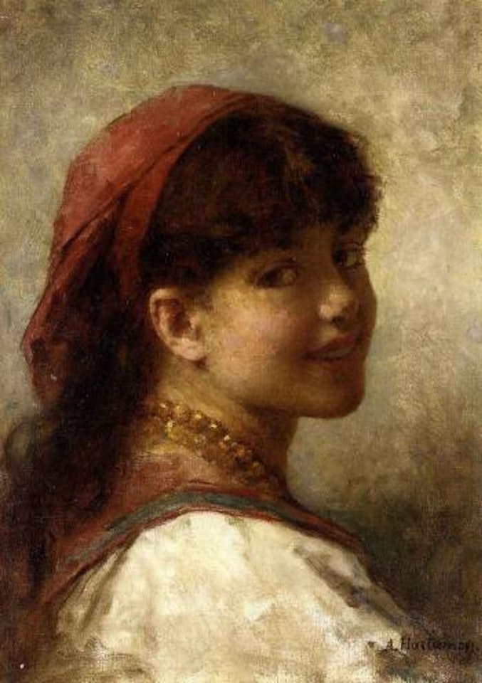 Neapolitan girl by Alexei Harlamoff