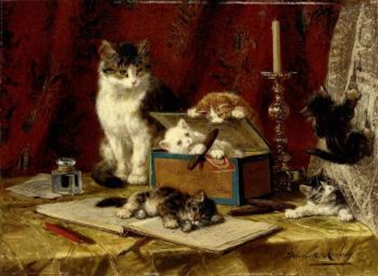 Cigar box by Henriette Ronner-Knip