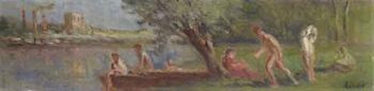Baigneurs au bord de la riviere by Maximilien Luce