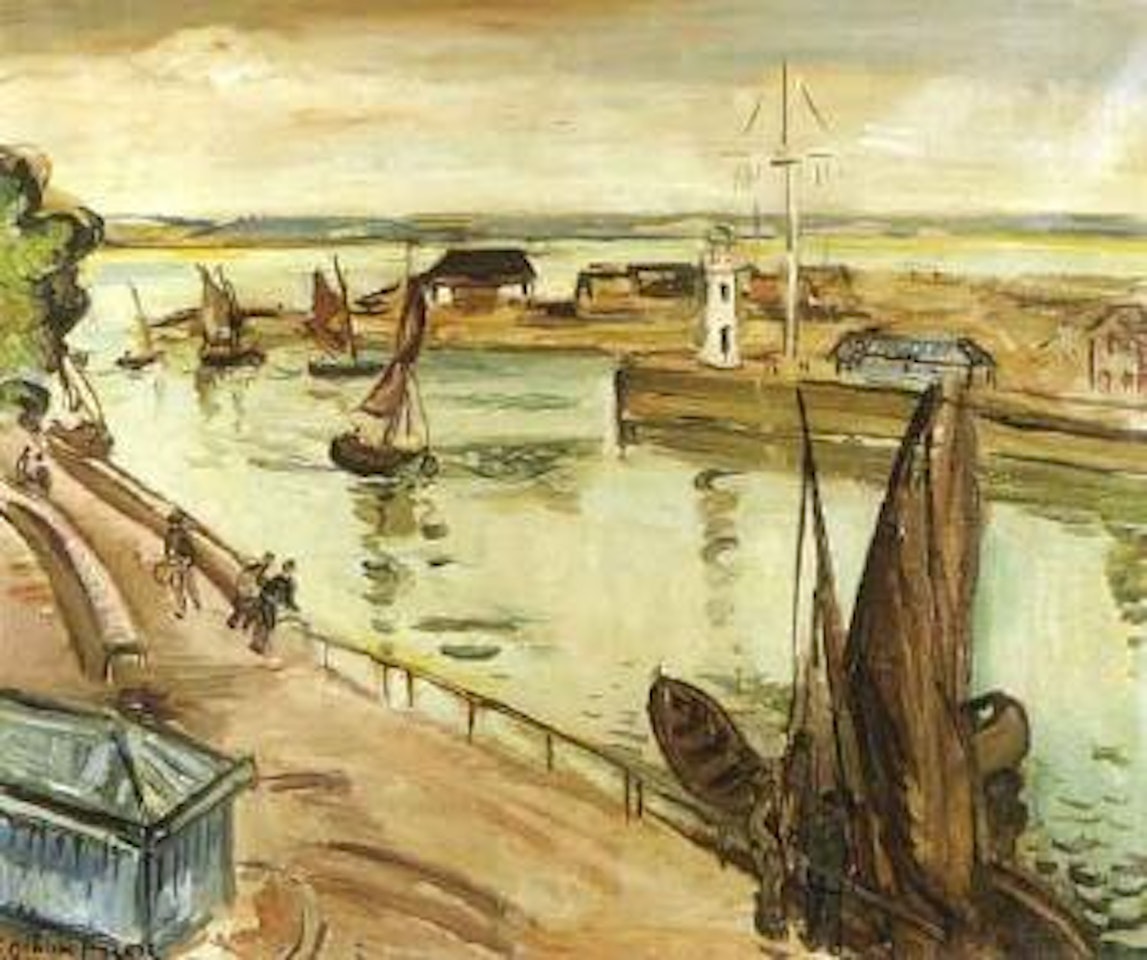 Honfleur, la sortie du port by Othon Friesz