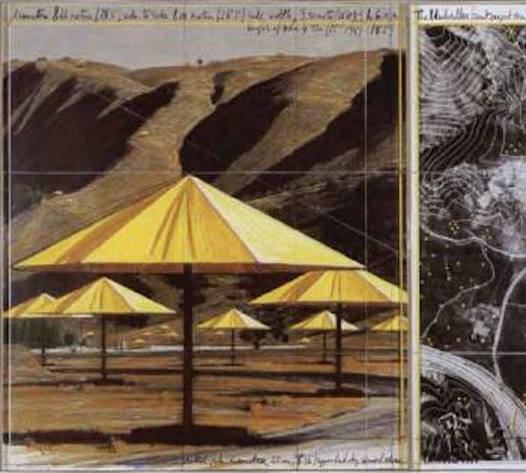 The umbrellas, joint project for Japan and USA by Christo