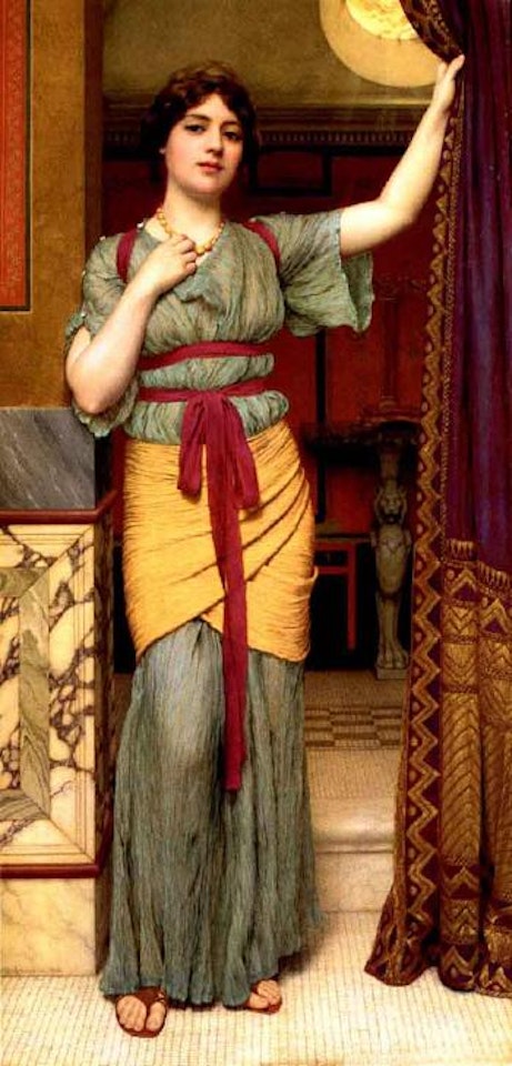A Pompeian lady by JOHN WILLIAM GODWARD, R.B.A.