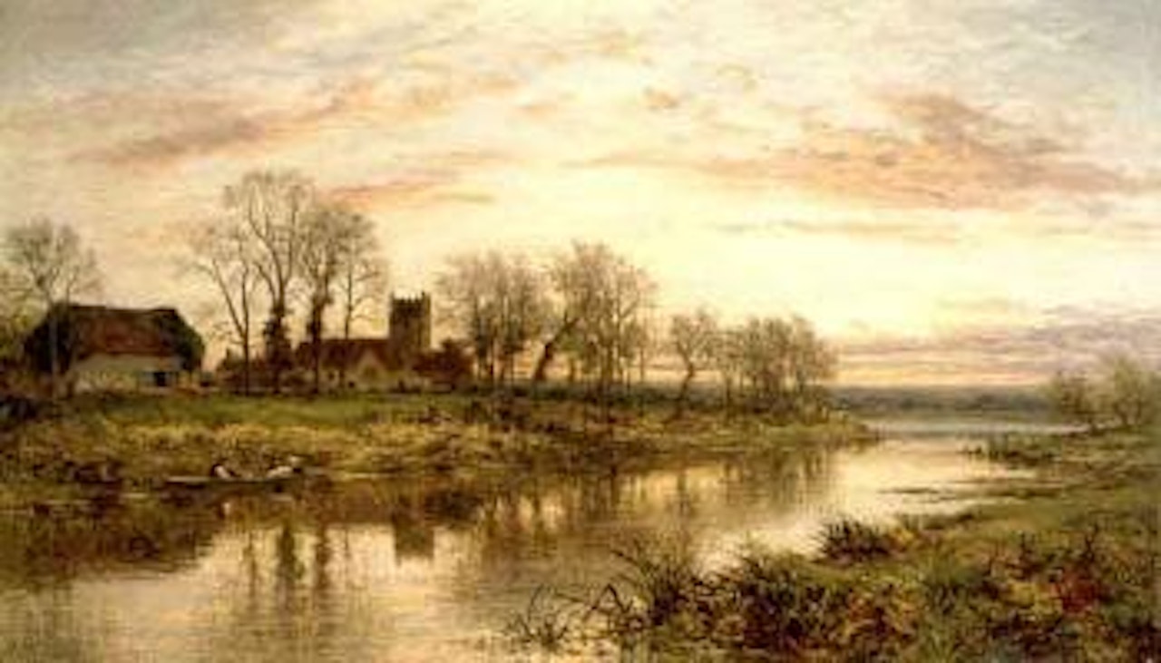 Evening on the Thames at Wargrave by Benjamin Williams Leader