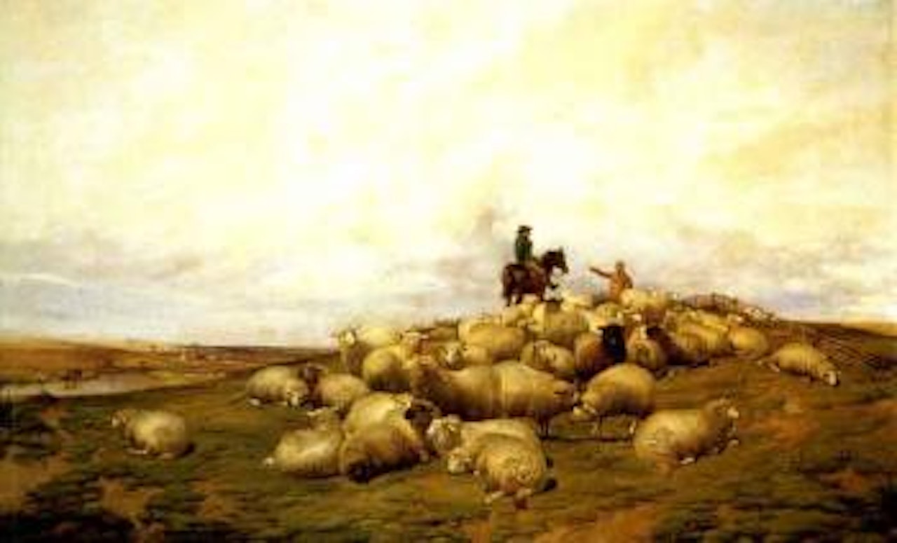 A shepherd and his flock by Thomas Sidney Cooper