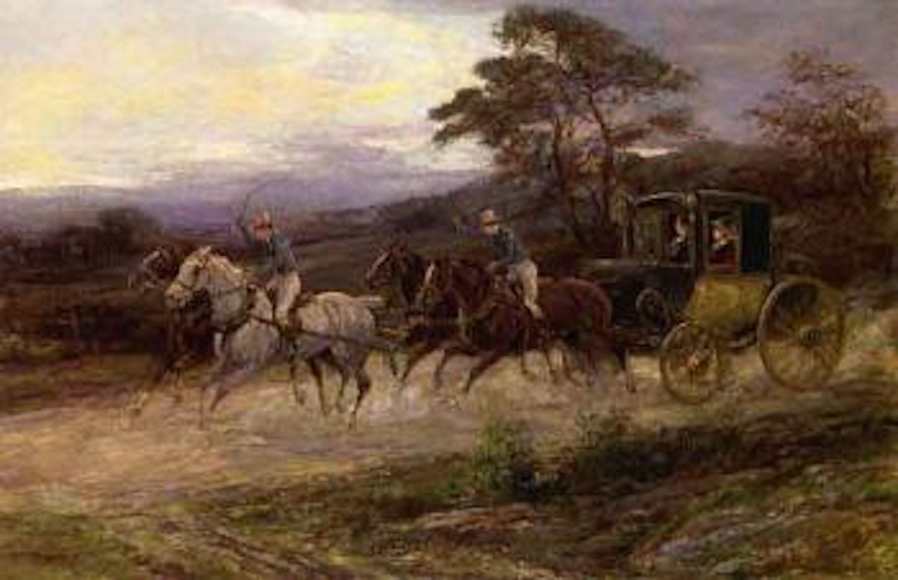 On the road to Gretna Green by Heywood Hardy