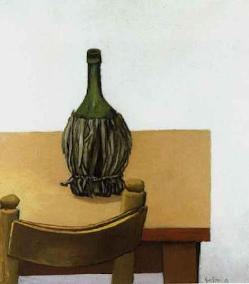 Bottle on the table by Renato Guttuso