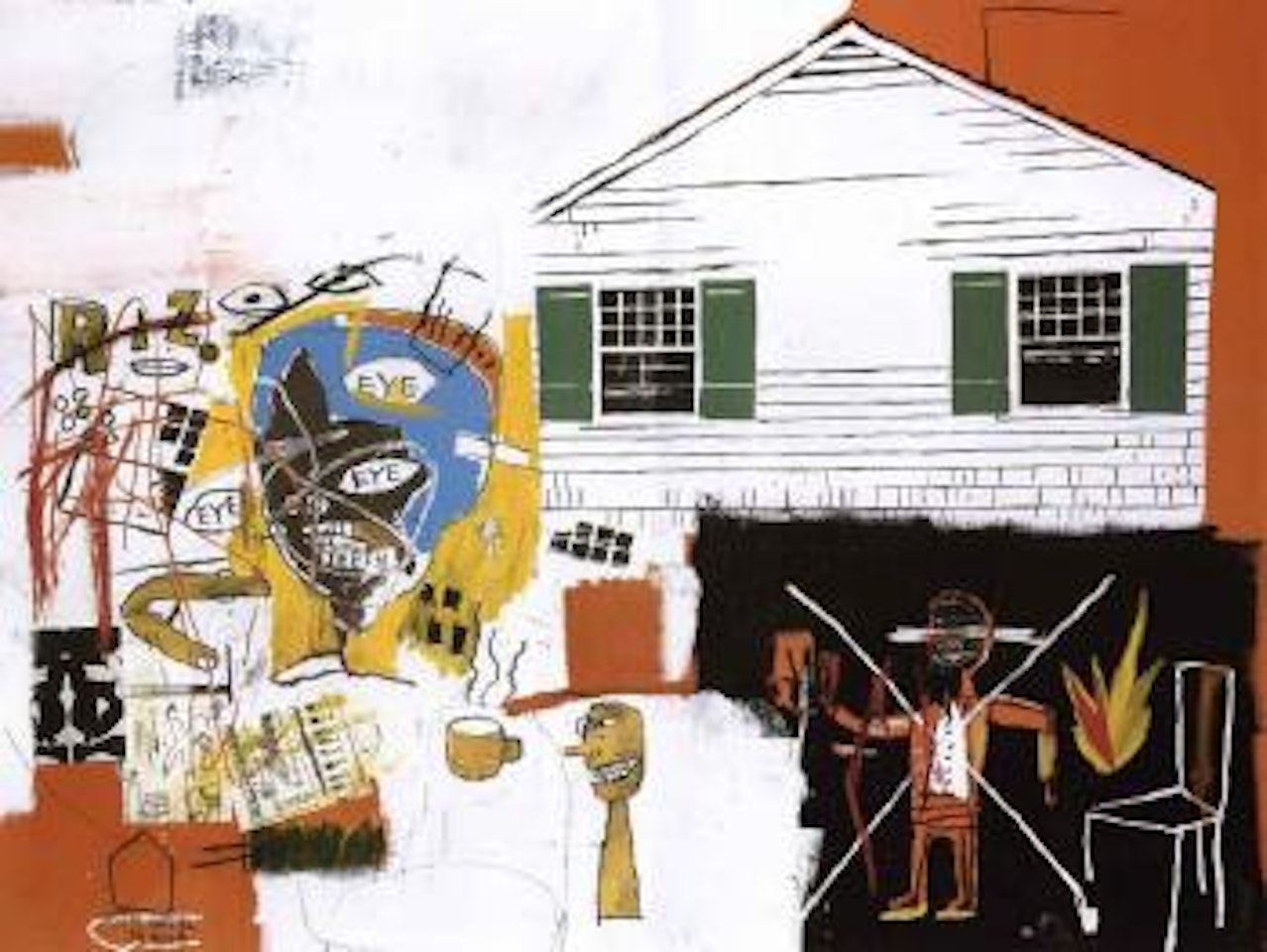 House eye by Jean-Michel Basquiat by Andy Warhol