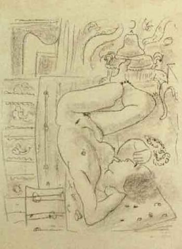 Nu renverse au brasero by Henri Matisse