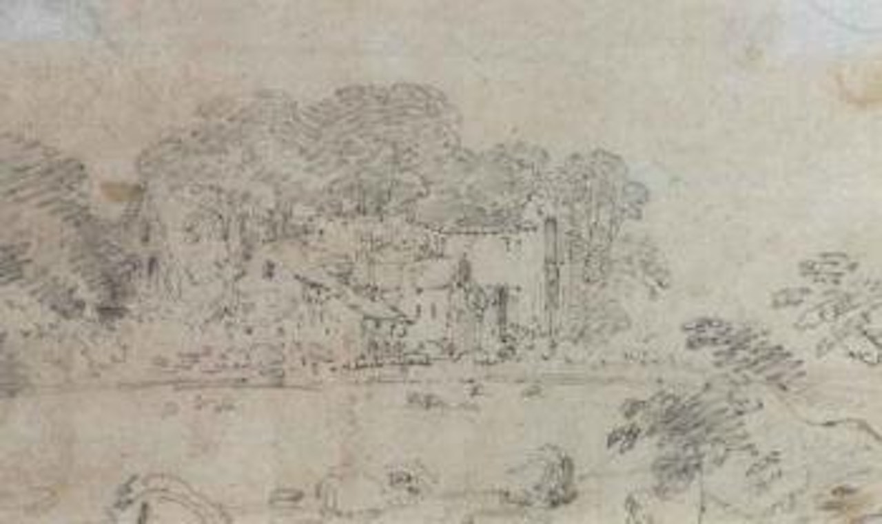 Vallen Crucis Abbey, near Llangollen, North Wales by Thomas Girtin
