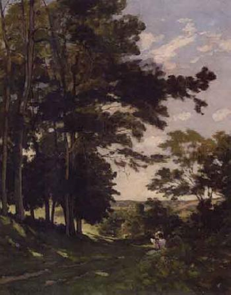 Le Bois de la Tremelleria a Saint-Prive, Yonne by Henri Harpignies