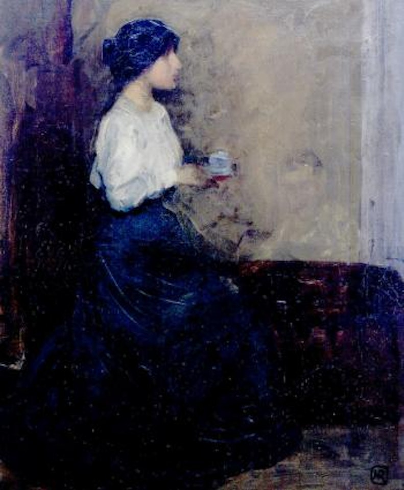 Seated figure by Hugh Ramsay