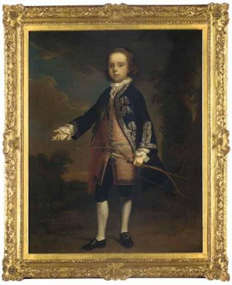 Portrait of Henry Hervey Aston, holding a bow and arrow by Thomas Hudson