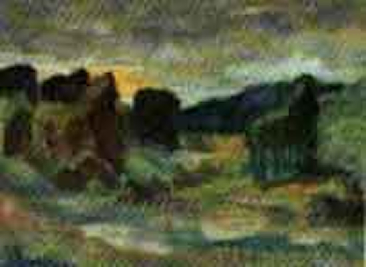 Landscape with pond by Hans Staudacher