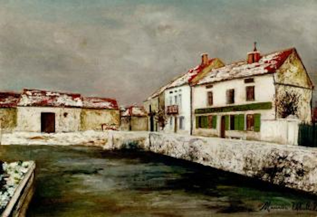 Maisons devant l'abreuvoir by Maurice Utrillo