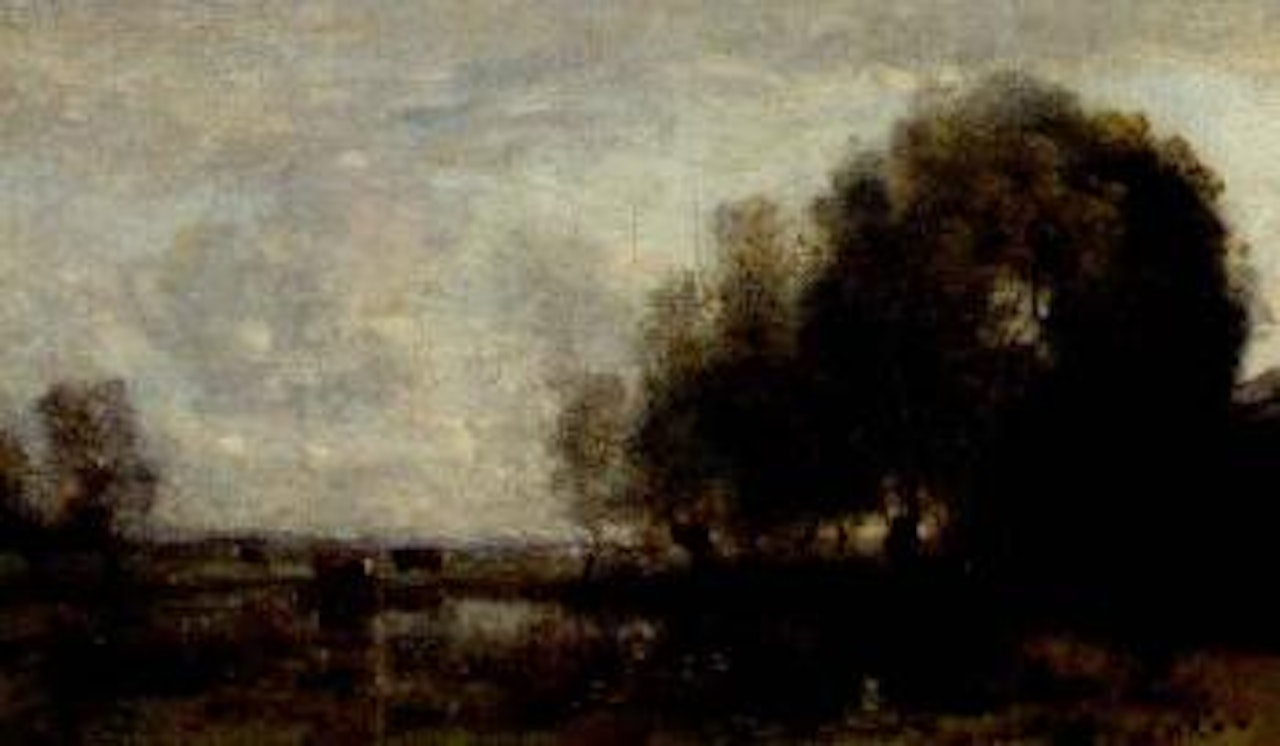 Vaches au paturage by Jean Baptiste Camille Corot