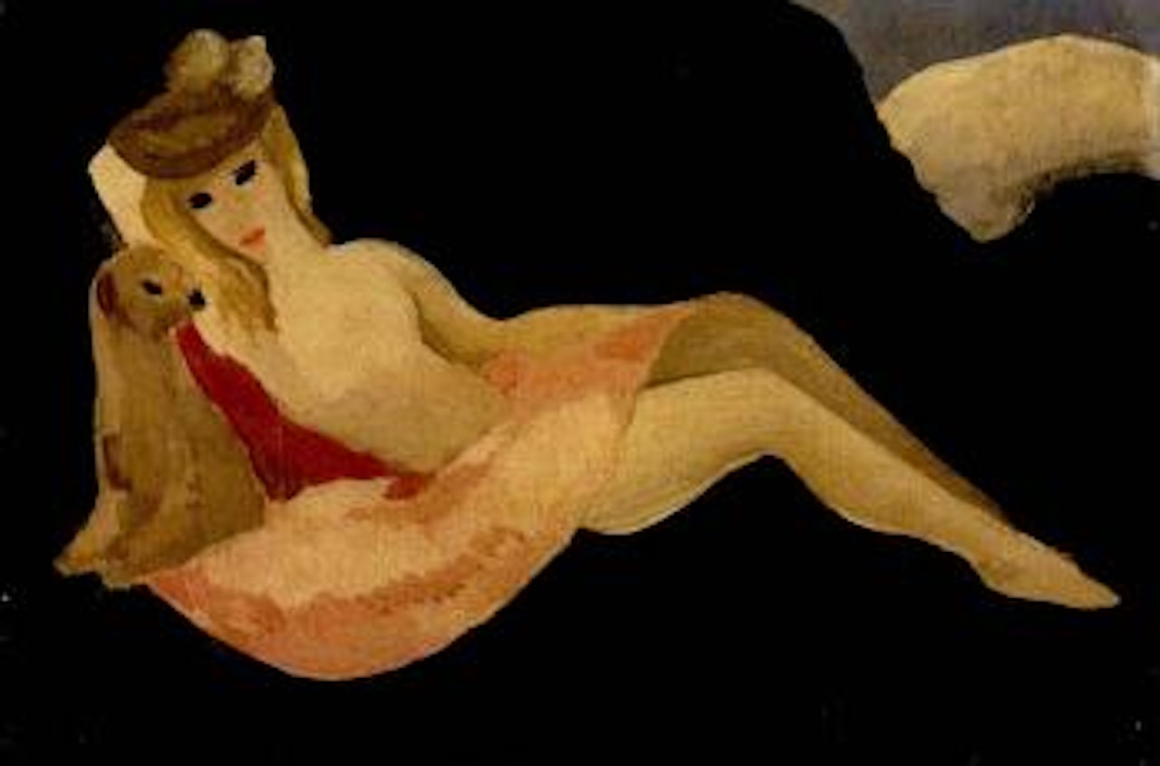 Nu au chien by Marie Laurencin