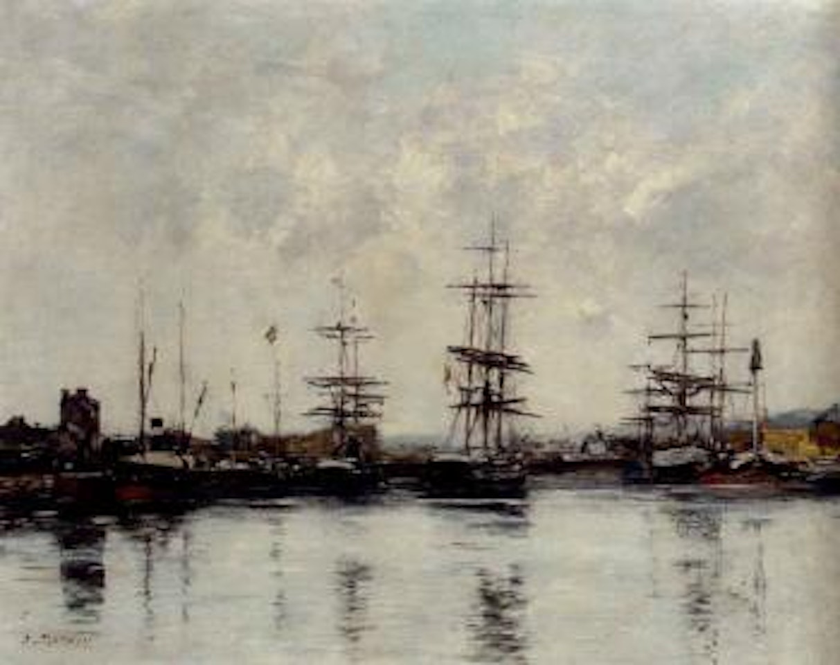 Bassin de Deauville by Eugène Boudin