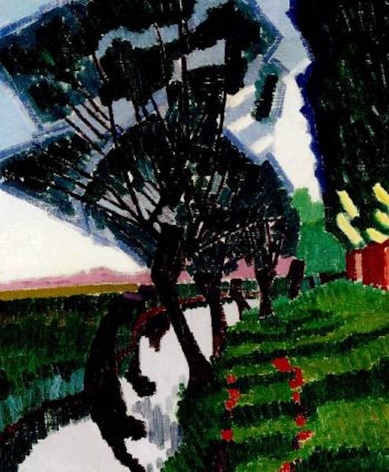 Arbres au bord de la riviere by Auguste Herbin