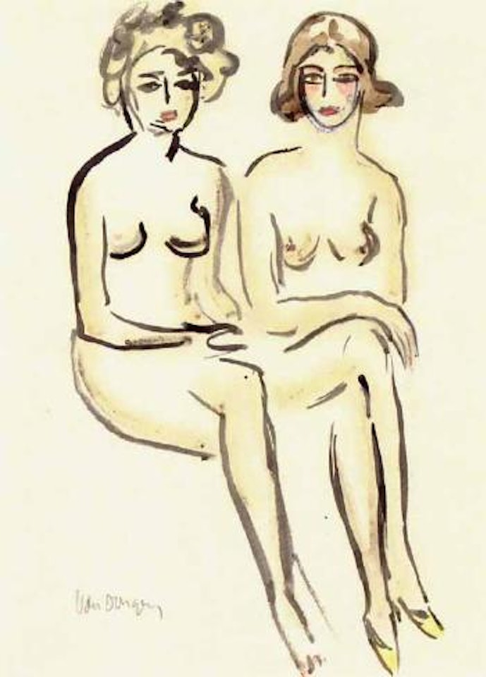 Deux femmes nues assises by Kees van Dongen