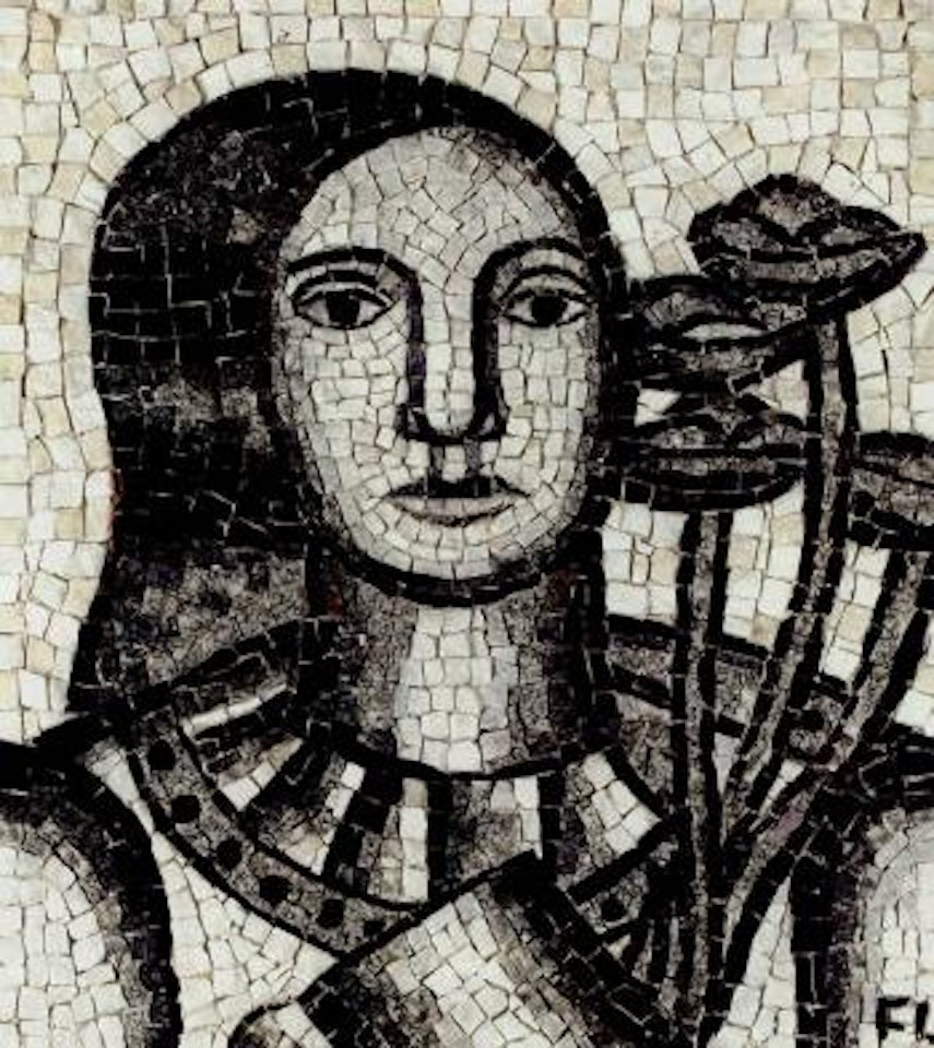 Tete de femme au bouquet by Fernand Leger