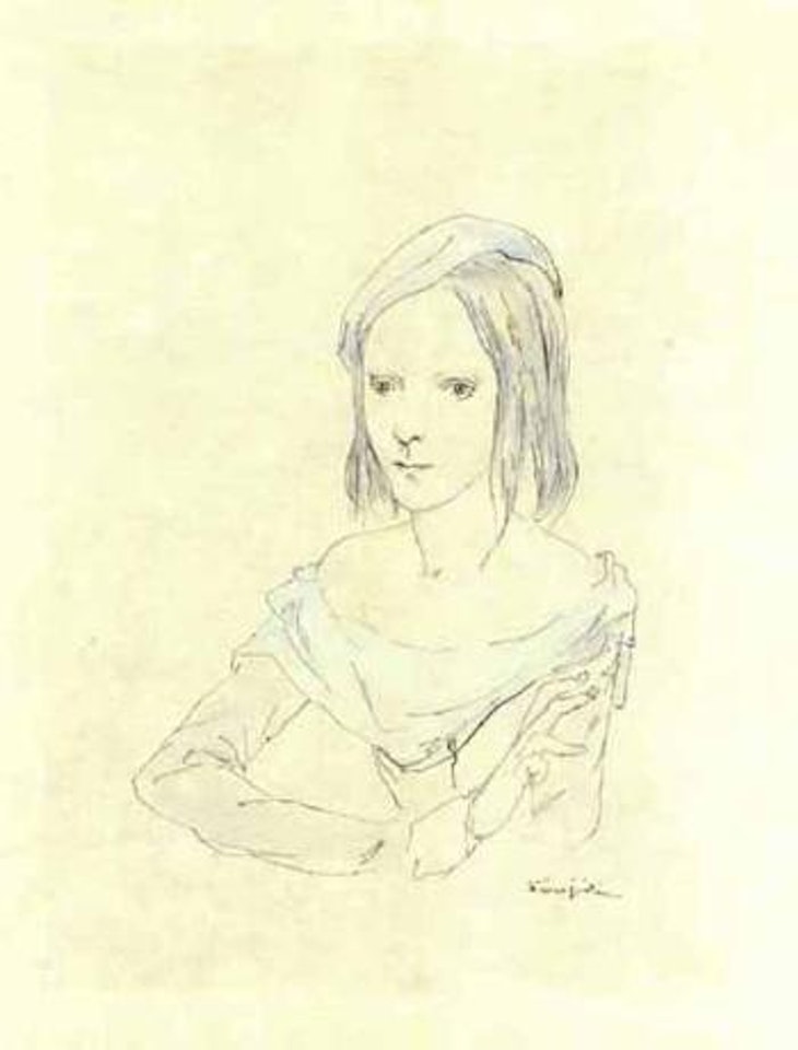 Jeune fille en bleu by Leonard Tsuguharu Foujita
