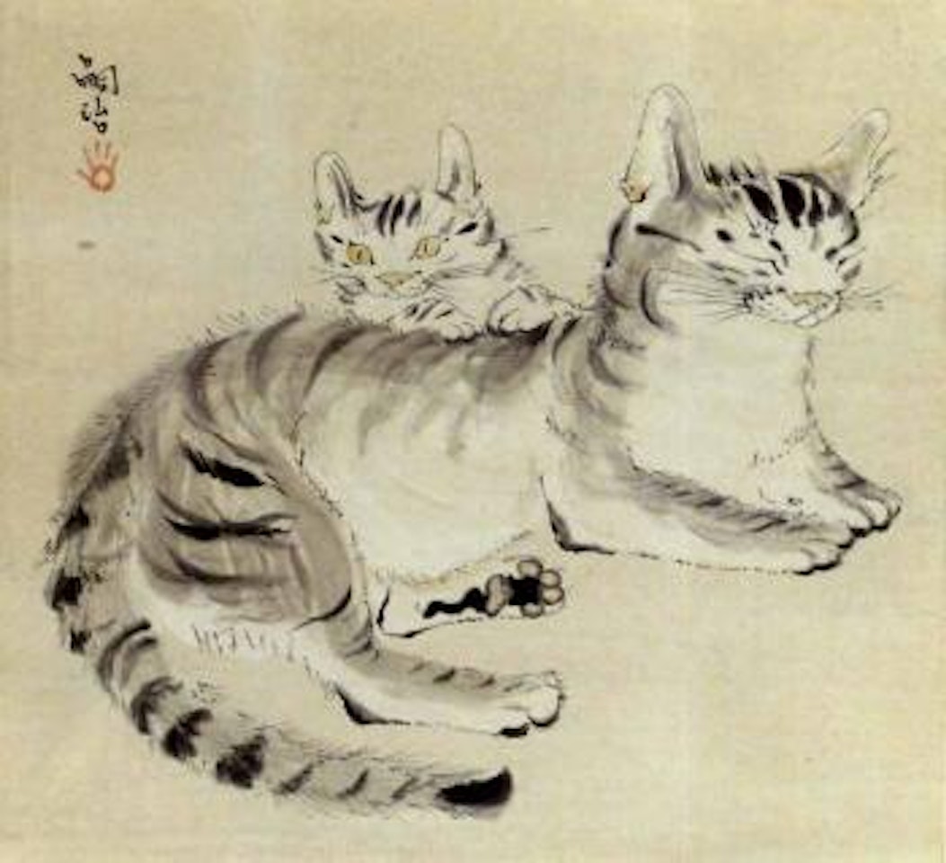 Chat et chaton by Leonard Tsuguharu Foujita