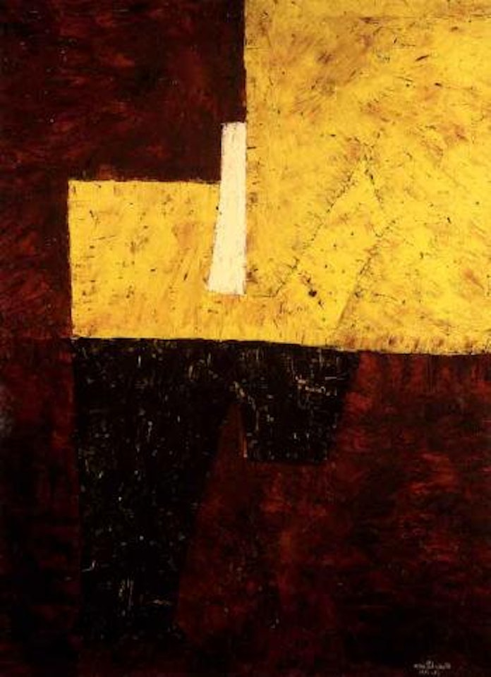 Jaune noir fond fonce by Serge Poliakoff