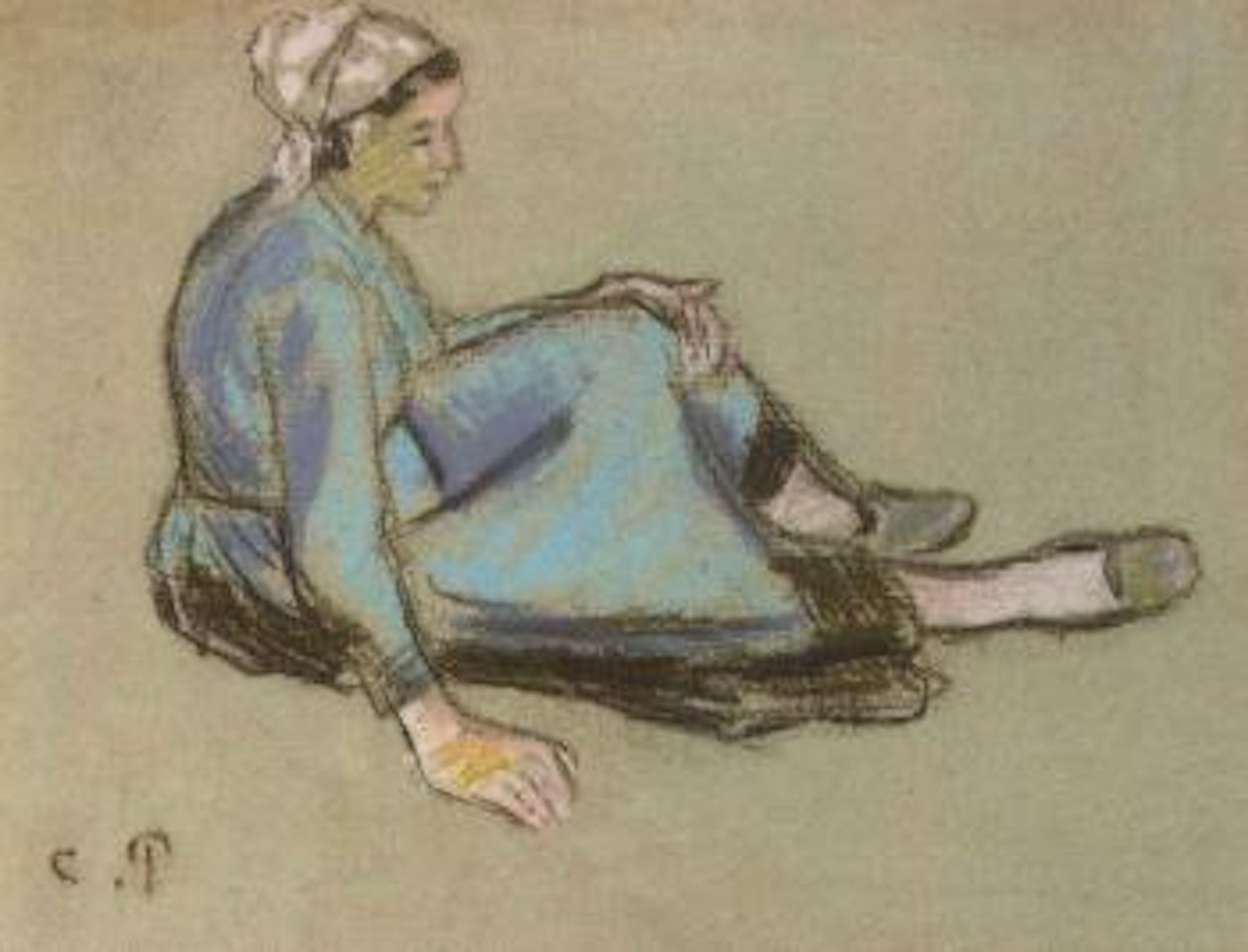 Paysanne assise by Camille Pissarro