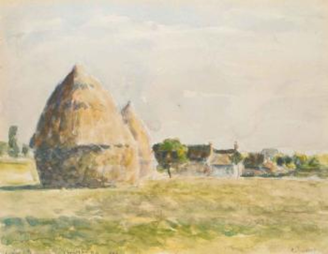 La meule de foin, soir Eragny by Camille Pissarro