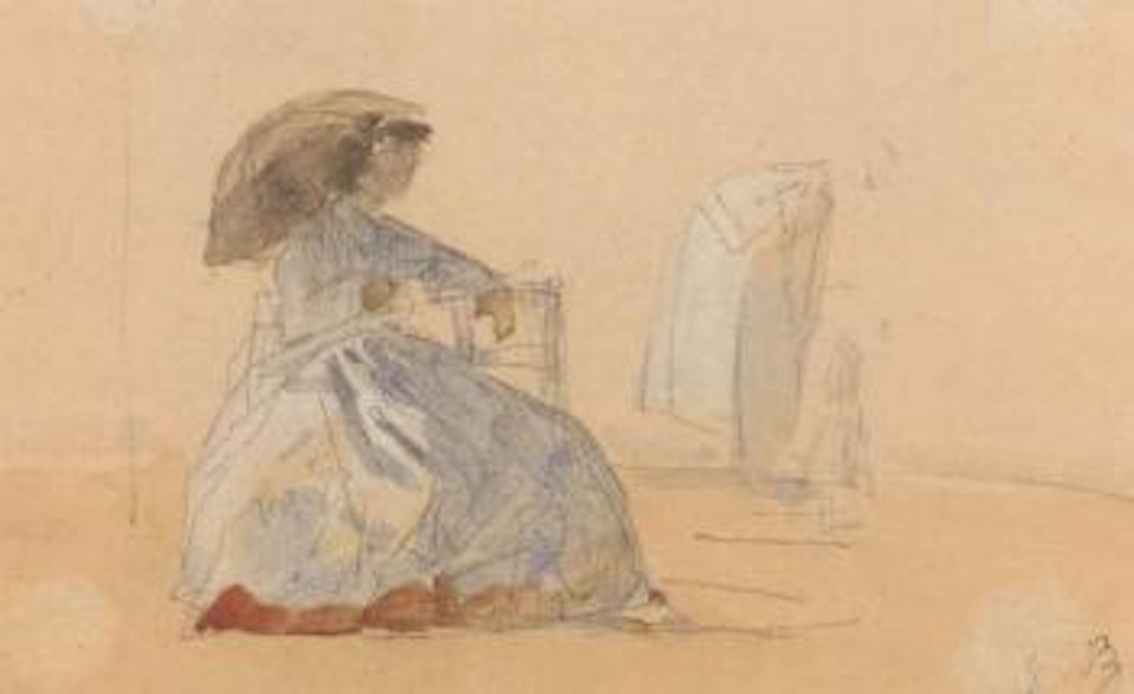 Femme a la plage by Eugène Boudin