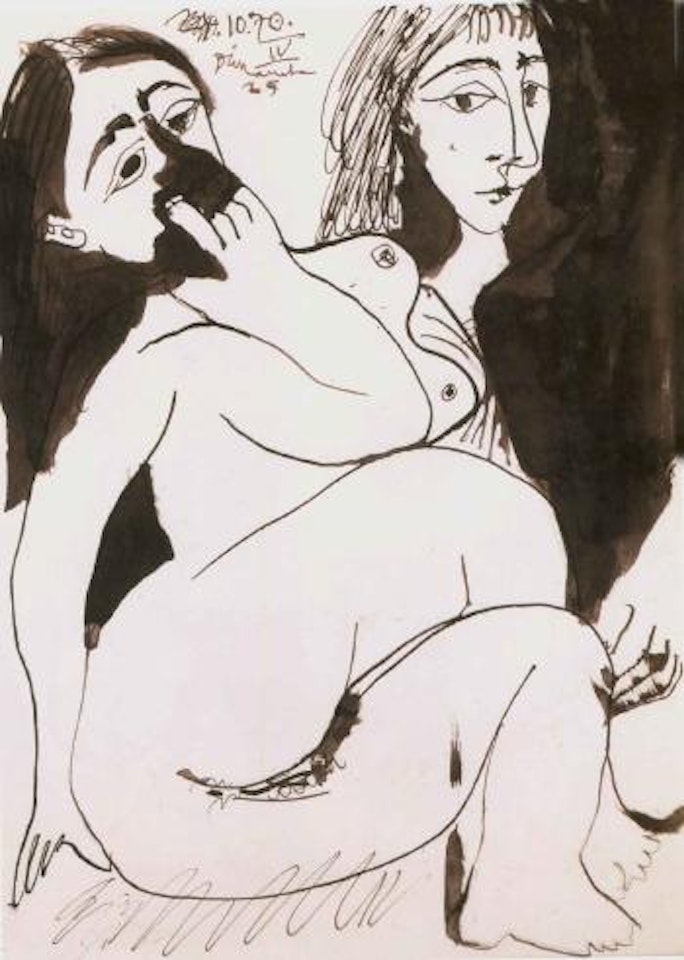 Deux femmes nues assises by Pablo Picasso