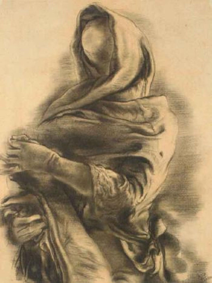 Gewandstudie - Study of a cloaked figure by George Grosz