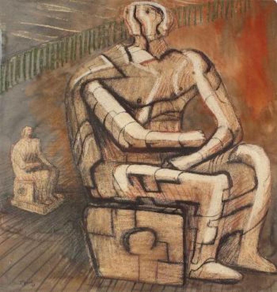 Seated figure by Henry Moore