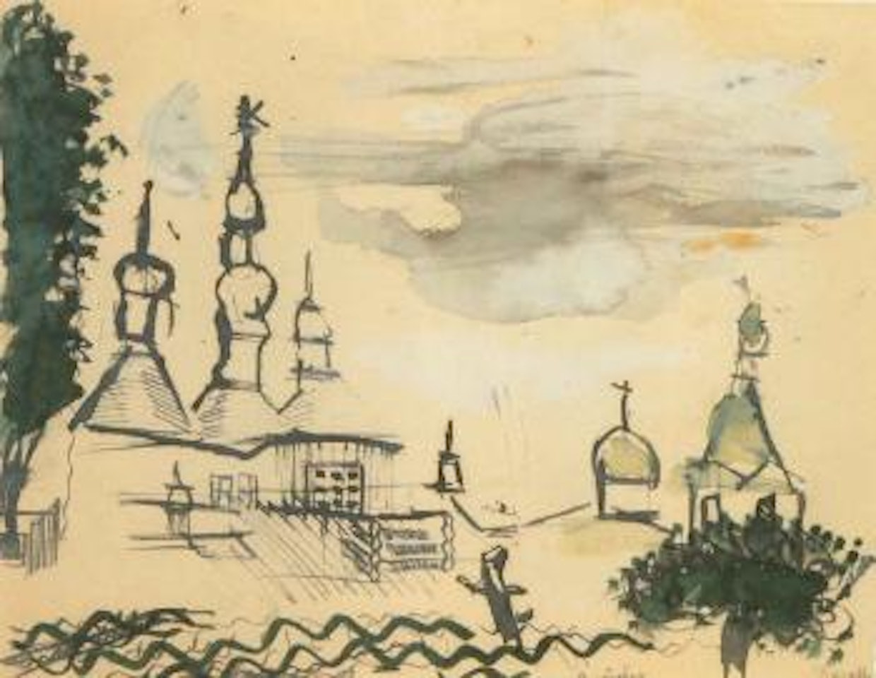 Vue de Vitebsk by Marc Chagall