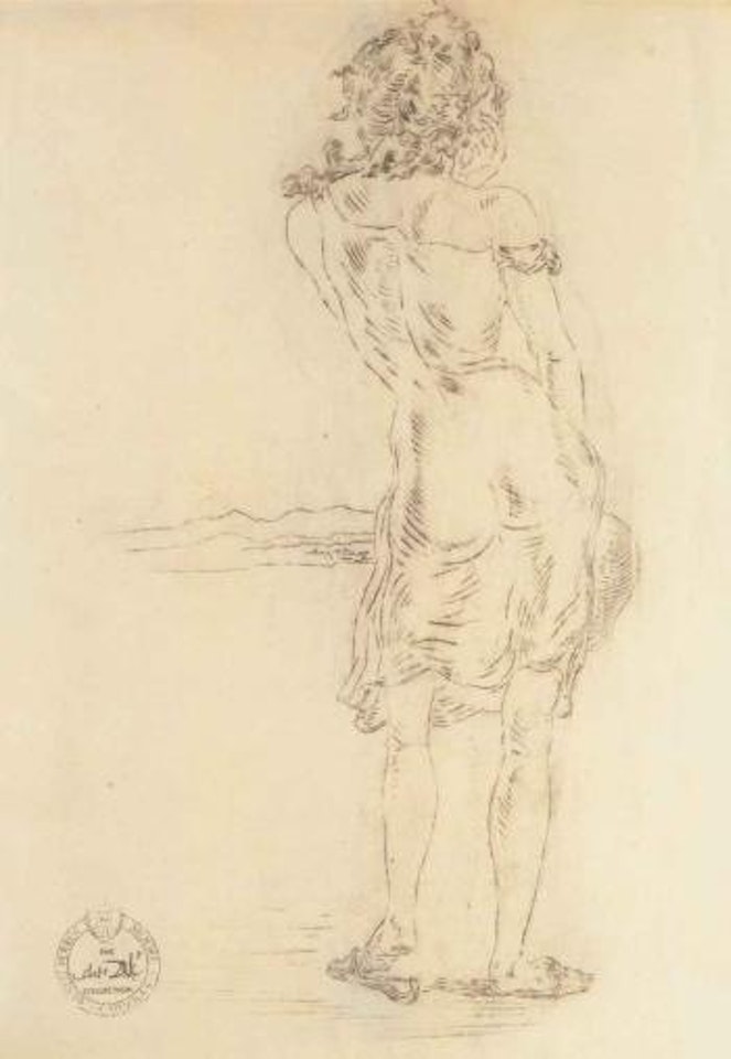 Jeune femme de dos by Salvador Dali