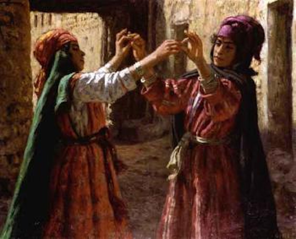 Fillettes de Bou-Saada dansant by Etienne Alphonse Dinet