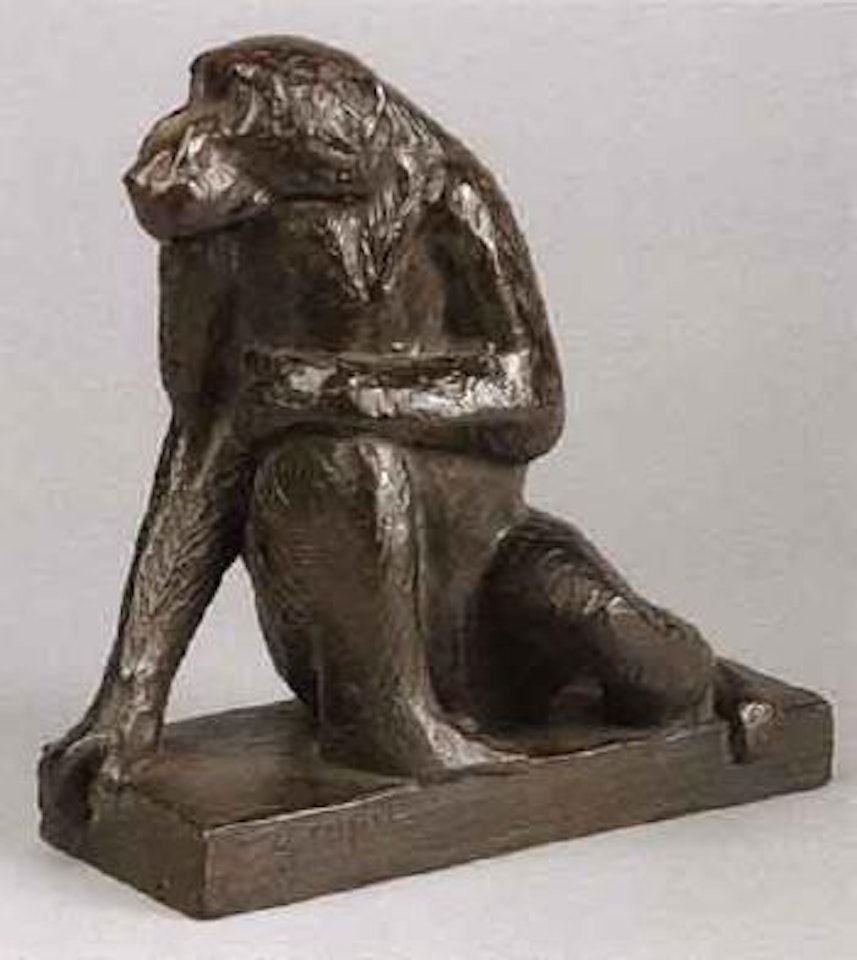 Singe assis by Georges Lucien Guyot
