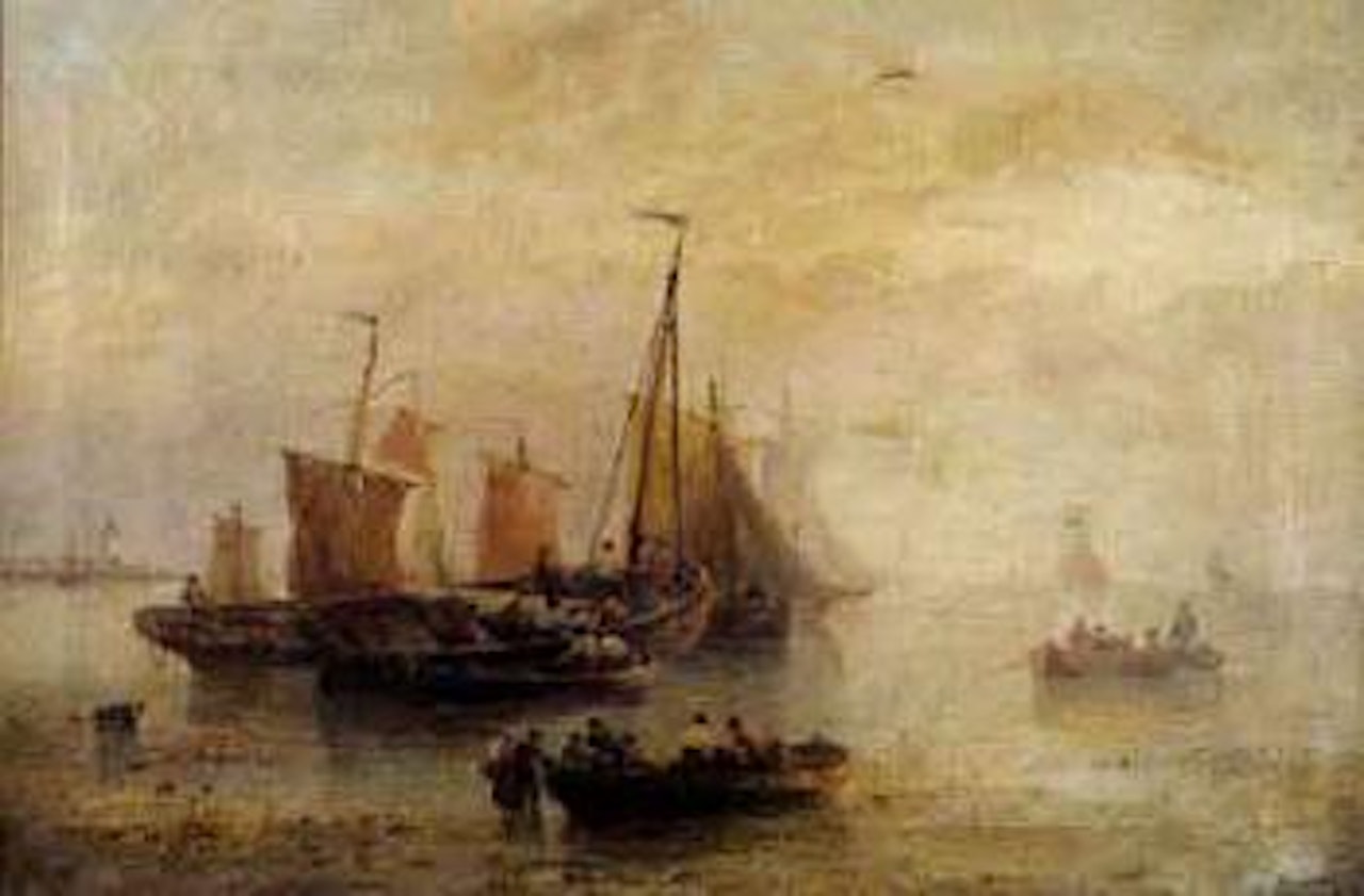 Scene de peche, Ostende, Bruxelles by François Etienne Musin