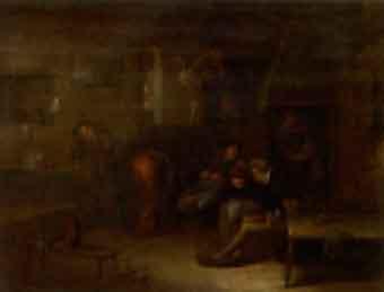 Interior scene with men smoking at an inn by Egbert van Heemskerk III