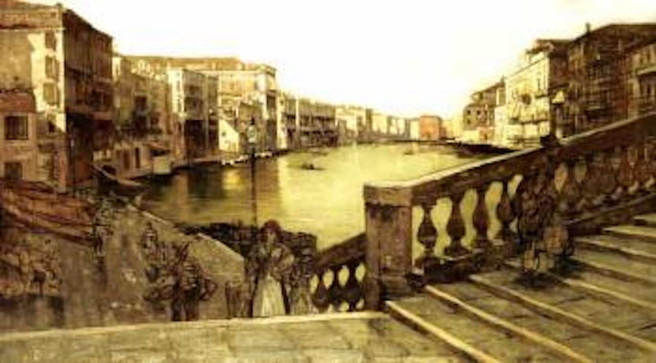 Grand Canal from Rialto Bridge by Guglielmo Ciardi