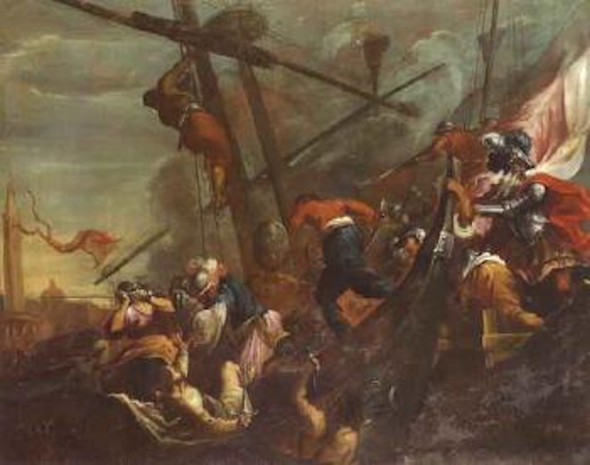 Francesco Bembo defeating Filippo Maria Visconti's fleet by Jacopo Palma il Giovane