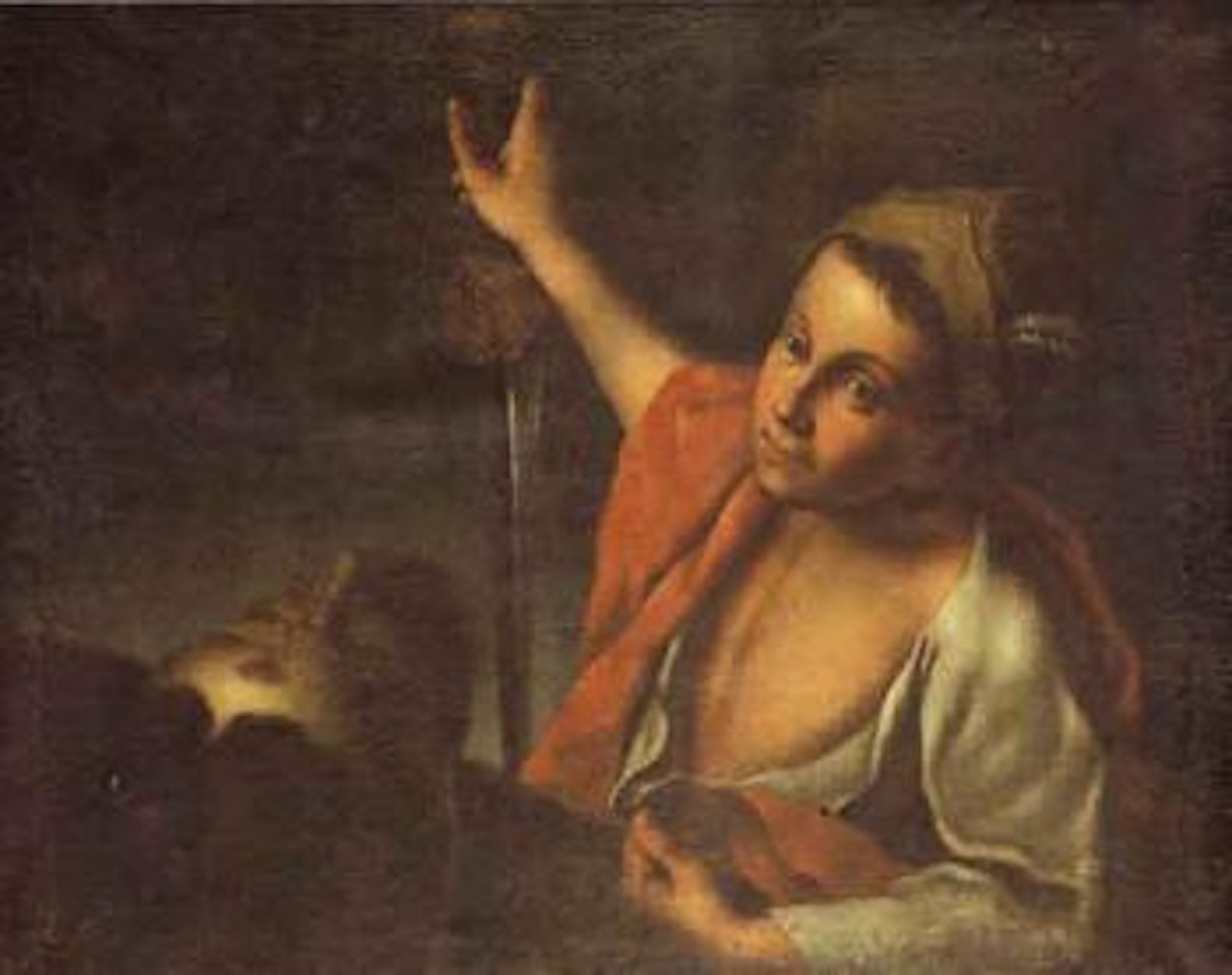 David holding Goliath's head by Italian School