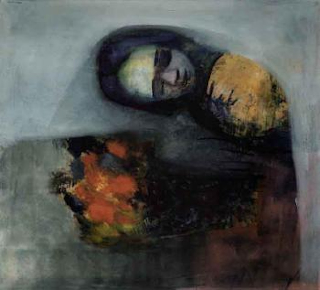 Listening to the flowers by Charles Blackman
