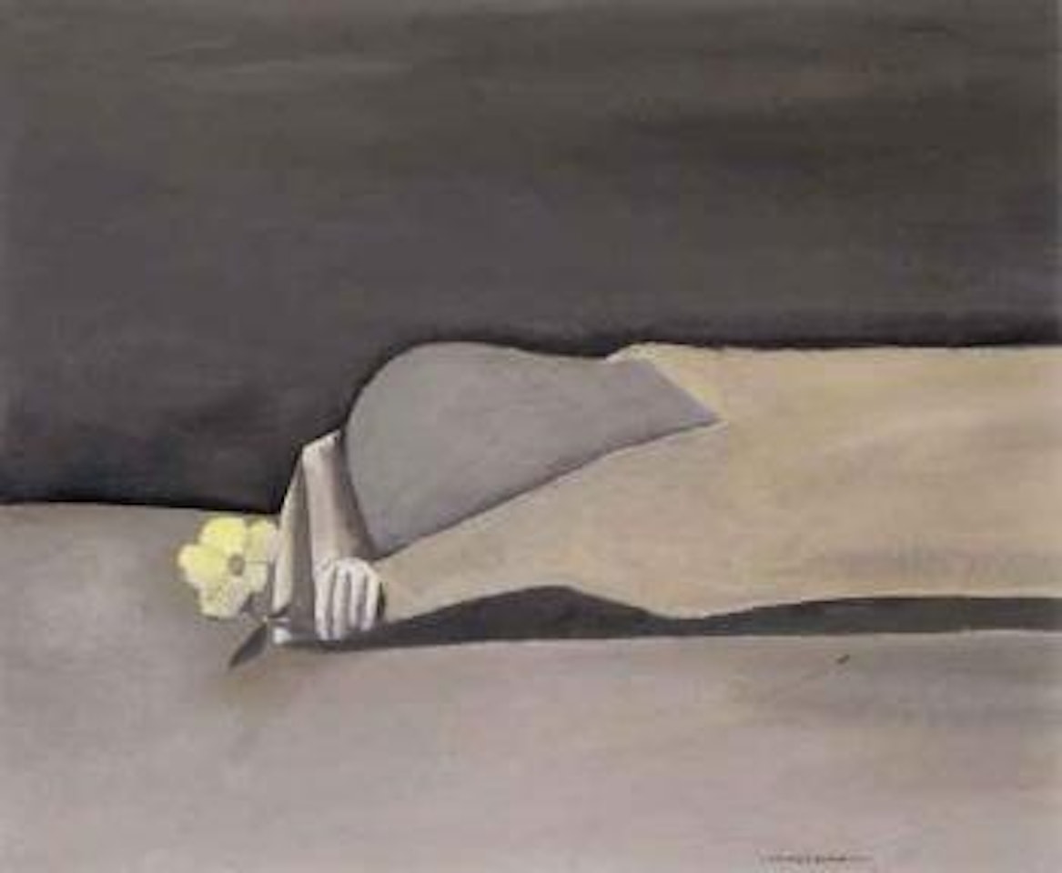 Barbara and flower by Charles Blackman