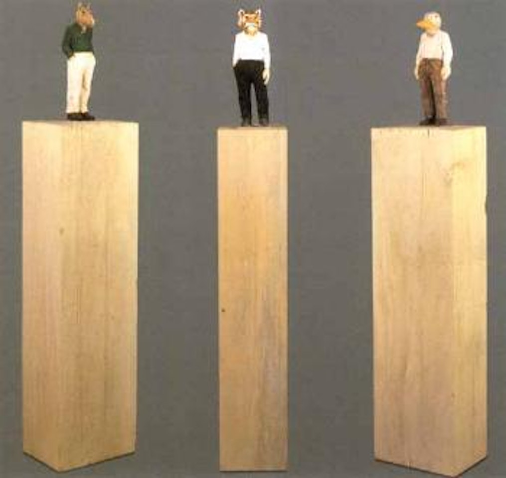 Three figures by Stephan Balkenhol