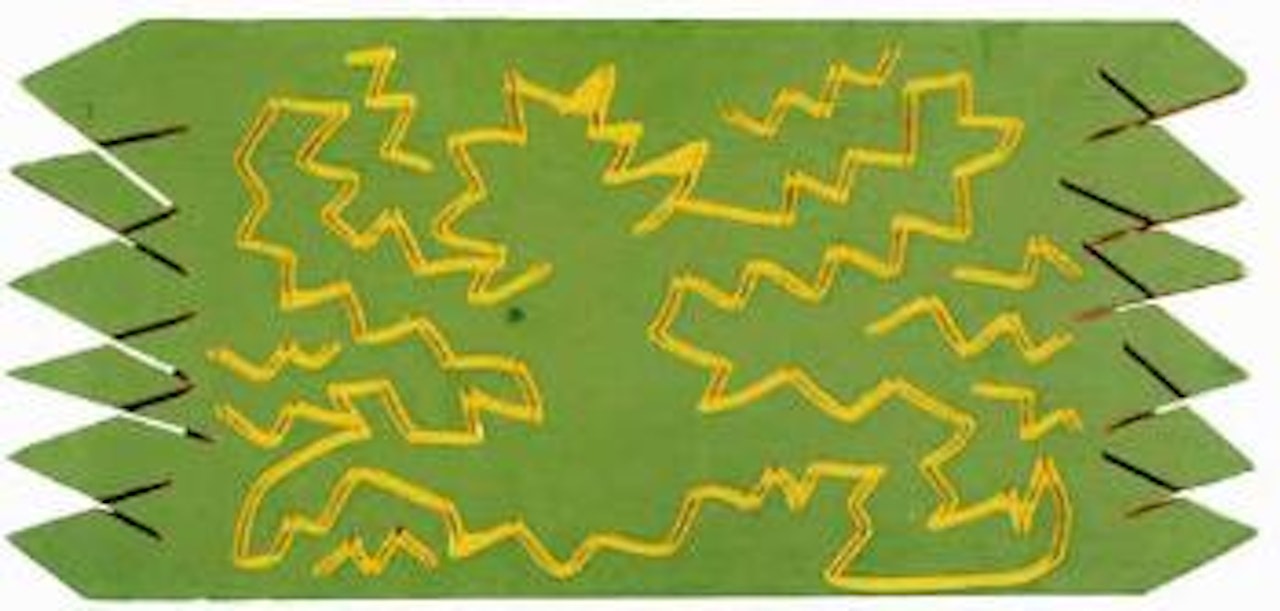 Untitled green composition by Keith Haring