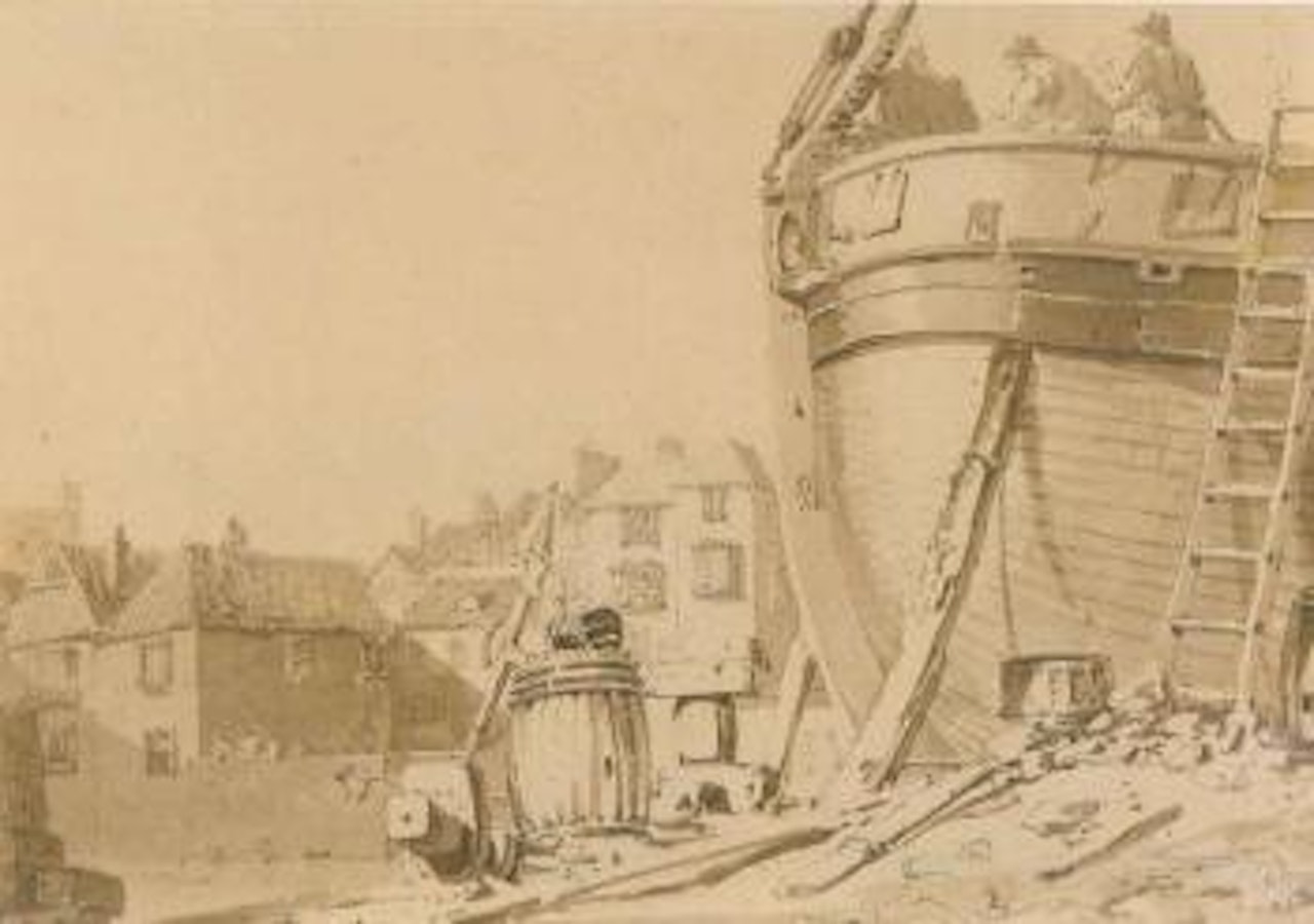 Boatbuilder's yard, Dover by Joseph Mallord William Turner
